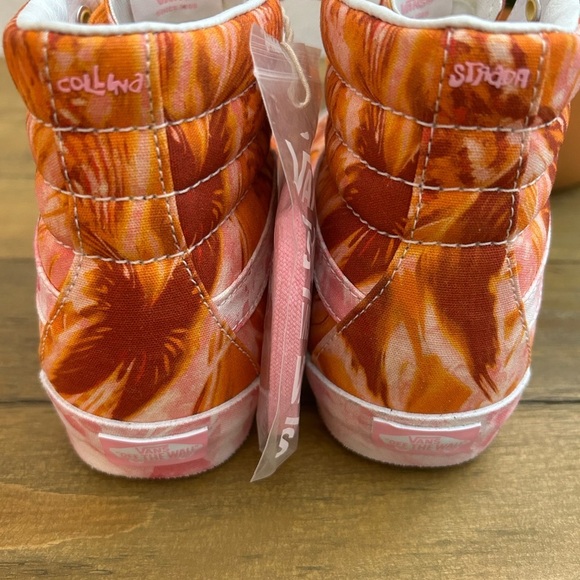 Vans Orange and Pink Marbled Collina Strada High-Top Sneakers Limited Edition - Picture 8 of 8